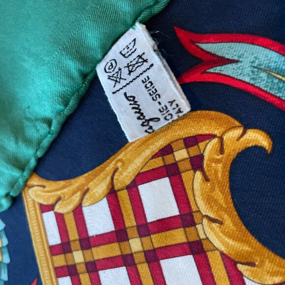 Salvatore Ferragamo Vintage Silk Scarf – Equestrian & Sports Theme - Picture 15 of 15